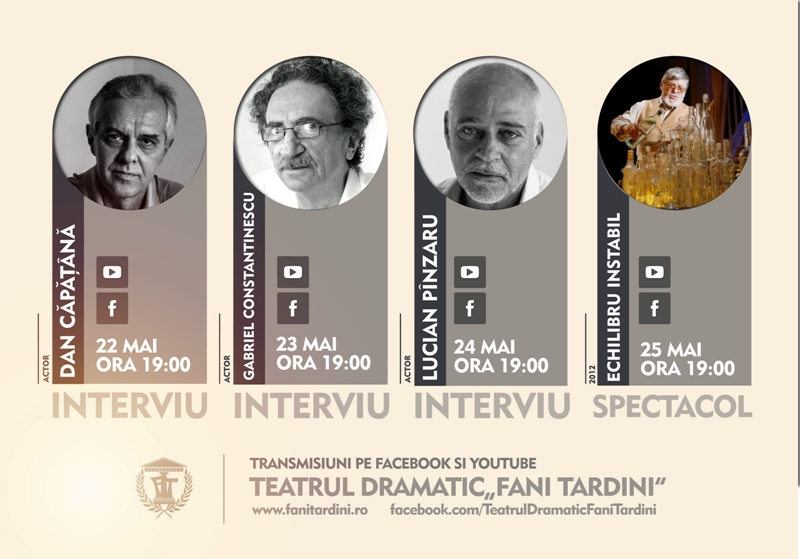 Interviuri cu actorii Dan Căpățână, Gabriel Constantinescu, Lucian Pînzaru și spectacolul „Echilibru instabil” - online la Dramatic