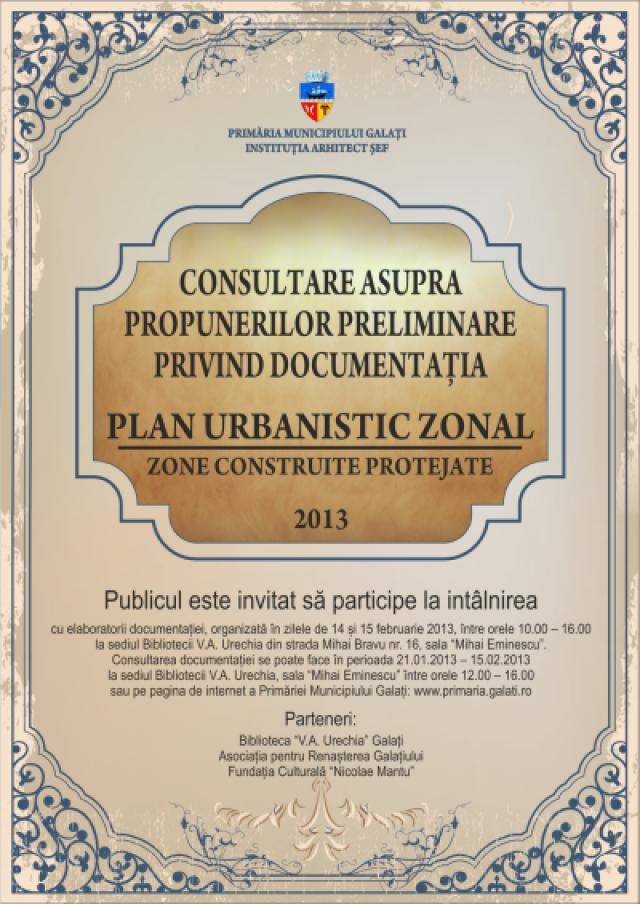 Dezbaterea Planului Urbanistic Zonal privind zonele protejate ale oraşului
