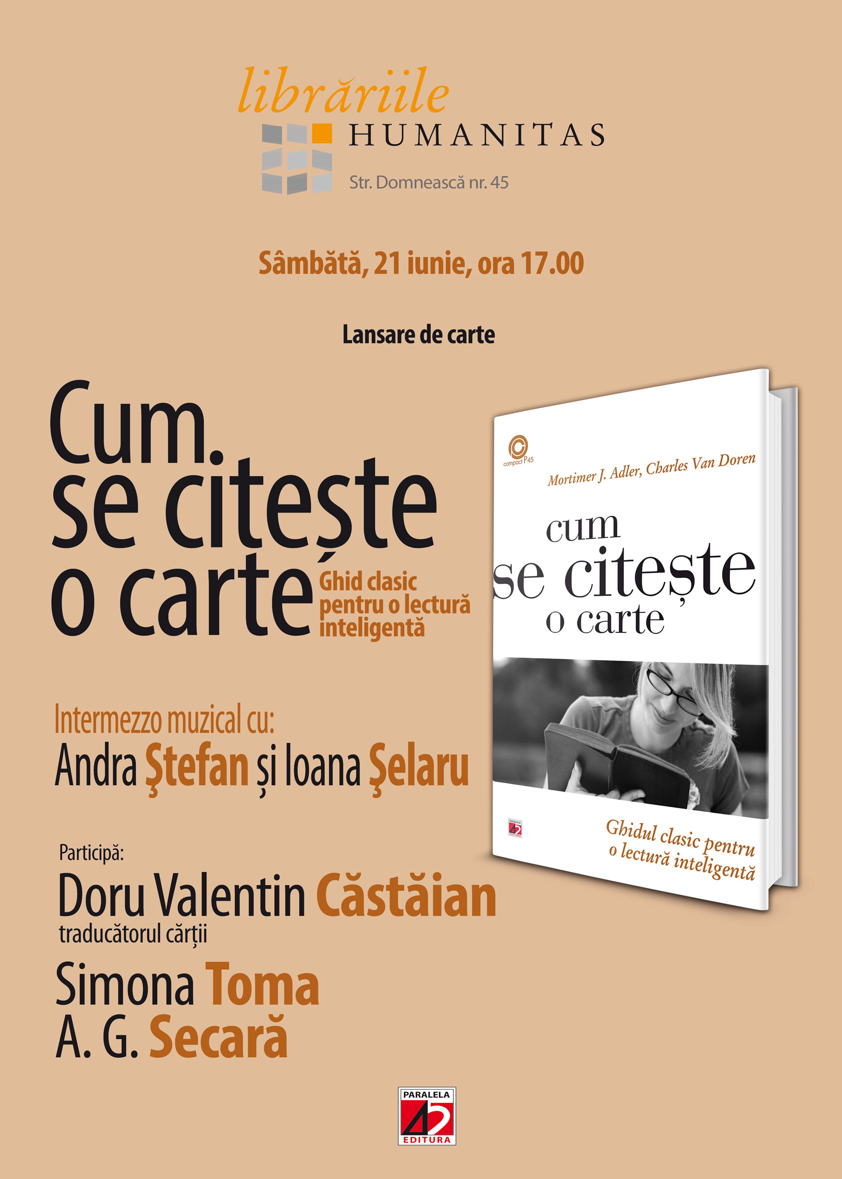 Cum se citește o carte - bestseller Bookfest, se lansează la Librăria Humanitas Galați